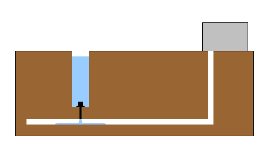 Anbohren tieferer Tunnel